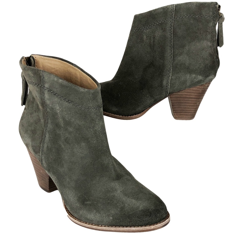 SPLENDID Spl-Ryebrook 8.5M Gray Suede Leather Zip